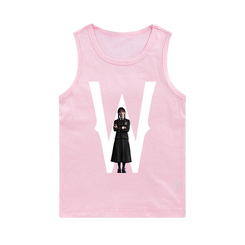 Regata estampada sem mangas para meninos e meninas idosos E707_voghion.com