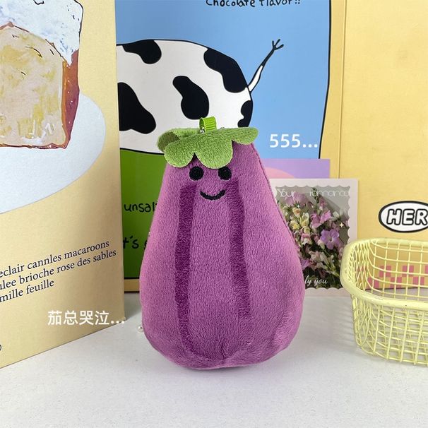 Cute Face Changing Purple Mr. Eggplant Doll Bag Keychain Pendant Mr. Eggplant Plush Doll Decompression Toy_voghion.com