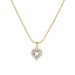 Heart-Shaped Copper Necklace – Inlaid Zircon Snake Chain, Light Luxury Sweet Jewelry For Women_voghion.com
