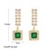 Fashionable Niche Light High-end Retro Dia Emerald Square Rhie Temperament Small Earrings_voghion.com