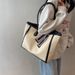 High End Minimalist Contrasting Large Bag For Women 2024 New Versatile Popular Shoulder Bag Large Capacity Commuting Tote Bag_voghion.com