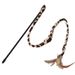 Leopard Print Short Rod Pet With Feather Interactive Toy Cat Teaser Wand Stable_voghion.com