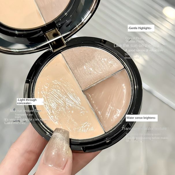 Compact Disc Tricolor Mehrzweck High Compact Disc Facelift und Aufhellung Dreidimensionaler Concealer Shadow Nose Shadow Integrierte Facelift Disc_voghion.com