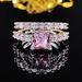 Exaggerated Plain Pink Niche High-end Non-fading Combination Ring For Women Z2_voghion.com