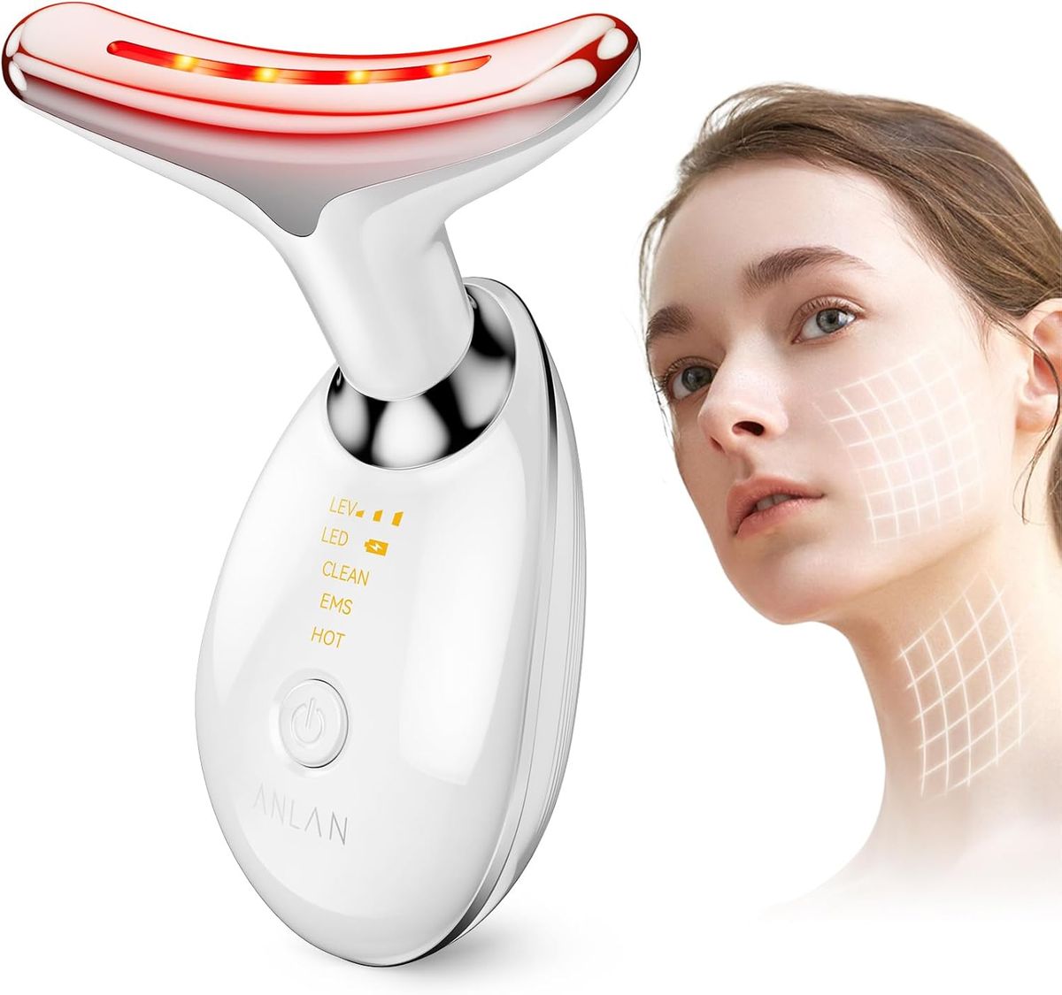 Massager, ANLAN With 3 Modes Massage, 45℃ Beauty Device Face Care & Skin Comfort, Facial Massager For Women And Men_voghion.com