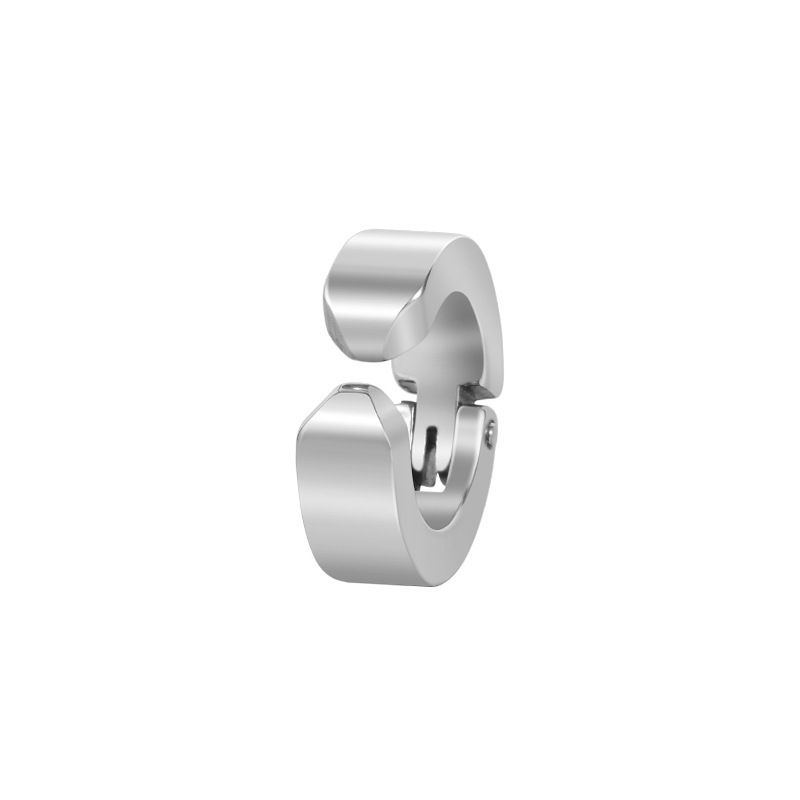 No-Piercing Hip Hop Earrings – Magnetic Titanium Steel Ear Clip With Cross Tassel For Men_voghion.com