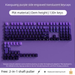 Xia Guang Purple Gradient Side-Engraved Translucent PBT Customized 130+ Small Full Set Personalized Keycaps Dye_voghion.com