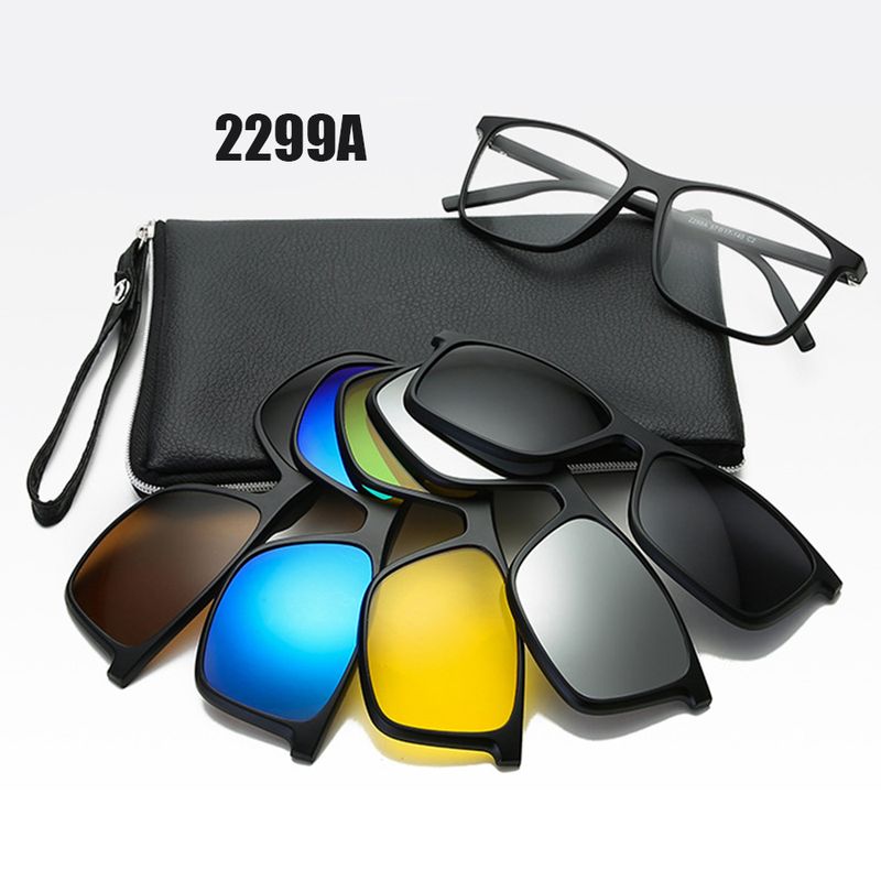 Moud 6 an 1 Brëllgestell Männer Fraen mat 5 Stéck Clip-On polariséierter Sonnebrëll Magnéitbrëll Männer Computer Optesch 2299_voghion.com