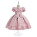 Vêtements pour bébés filles, style Royal, robe de princesse à manches bouffantes avec grand nœud, pour fête d'enfants_voghion.com