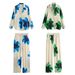 Women's Clothing Autumn Large Flower Print Shirt_voghion.com