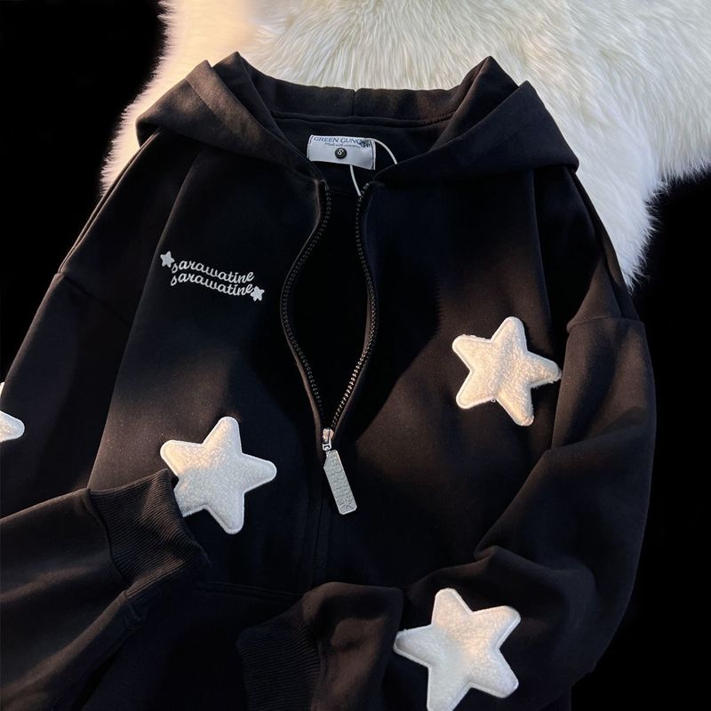 Vêtements pour femmes, veste cardigan à capuche mignonne pour femmes, automne et hiver, pull surdimensionné ample pour couple paresseux, plus velours_voghion.com