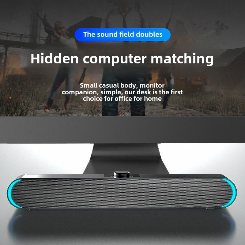 Computer stereo with microphone function notebook mini small speaker long multimedia bluetooth subwoofer_voghion.com