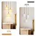 Glitzerlife Pendelleuchte Holz Esstischlampe Vintage - 3 Flammig Hängelampe E14 Hängeleuchte Weiß Rund Pendellampe Für Esszimmer Küche Schlafzimmer Arbeitszimmer_voghion.com