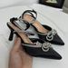 Hübsche High Heel 6CM Fliege Damen Sandalen für Oberbekleidung_voghion.com