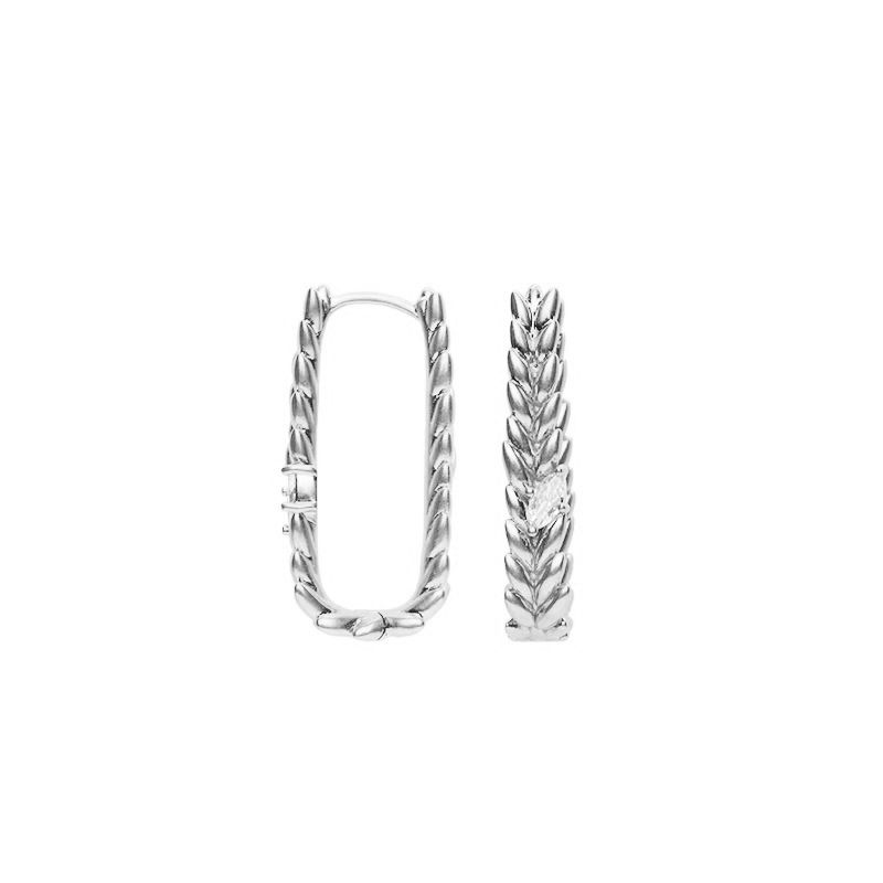 Damenschmuck Retro Weizenohrblatt-Ohrringe Leichtes Luxus-Nischendesign High-End-Diamantbesetzte modische All-Match-Ohrringe_voghion.com