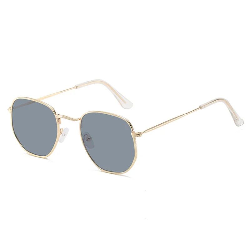 Fashion Square Retro Sunglasses Man Classic Vintage Sun Glasses Male Brand Designer Eyeglasses Small Frame Metal Oculos De Sol_voghion.com