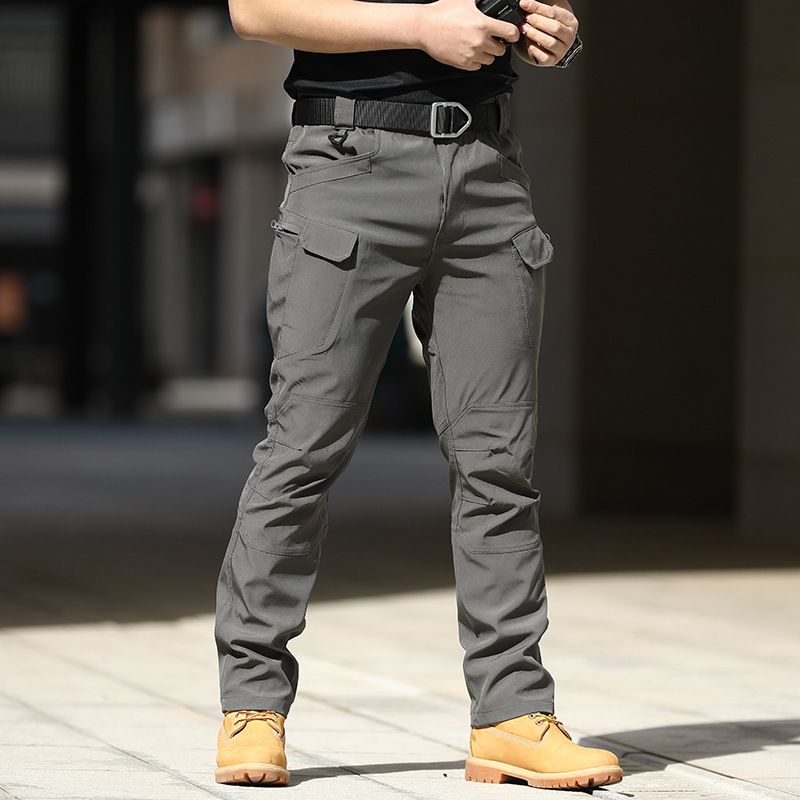 Pantaloni tattici - Pantaloni da combattimento mimetici elasticizzati per escursionismo all'aperto, campeggio e addestramento militare - Pantaloni cargo softshell impermeabili (colori multipli)_voghion.com