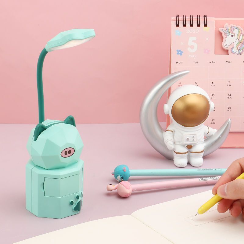 Cute Cartoon Small Lamp For Students To Learn Children's Outdoor LED Read Learn Desk Bedside Night Lamp, USB_voghion.com