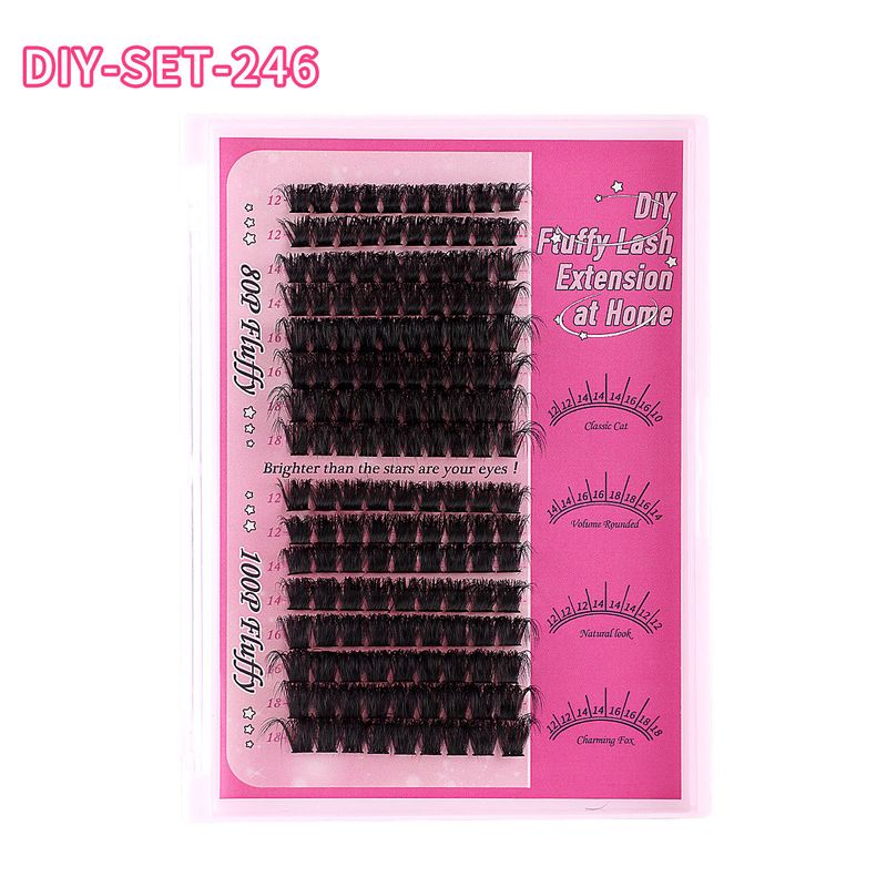Cross border hot selling 80D100D single cluster false eyelashes set DIY natural hair curling D curve thick eyelashes_voghion.com