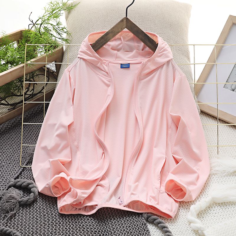 Napvédelem Ice Silk Light Thin Leather Cotton Clothing, Kényelmes, Kapucnis Nyári Felsőruházat Fiúknak és Lányoknak Alkalmi Szélvédő_voghion.com