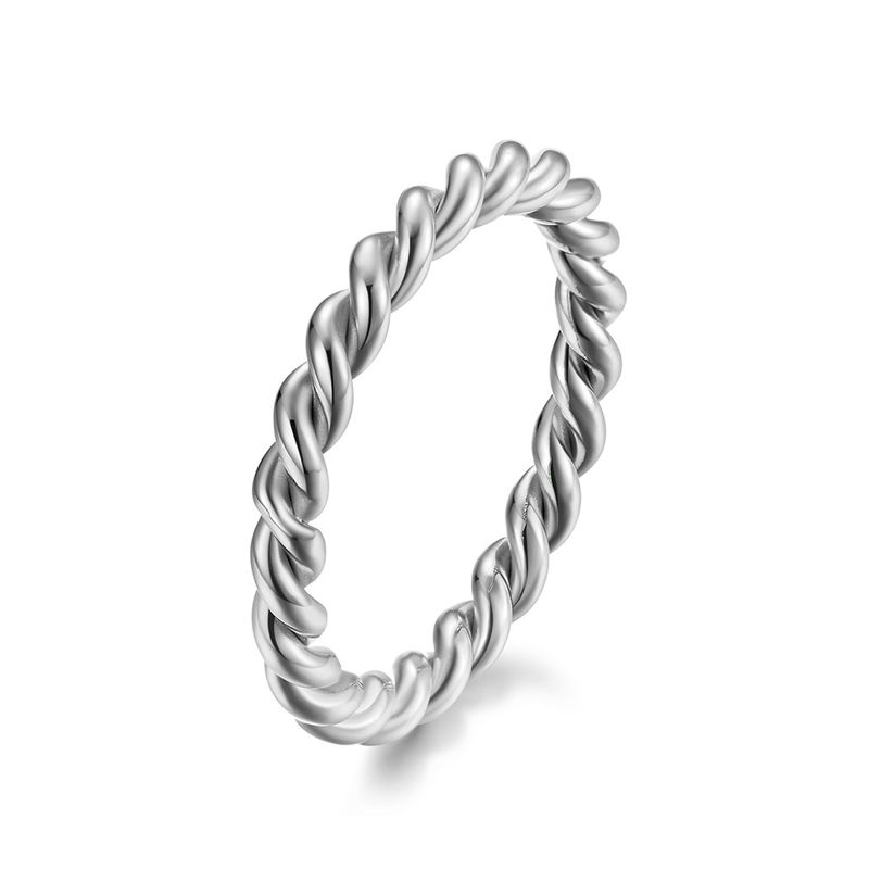 Anello da uomo in acciaio al titanio intrecciato a spirale multifilo, stile semplice, artistico, trendy, neutro, per coppia, con indice._voghion.com