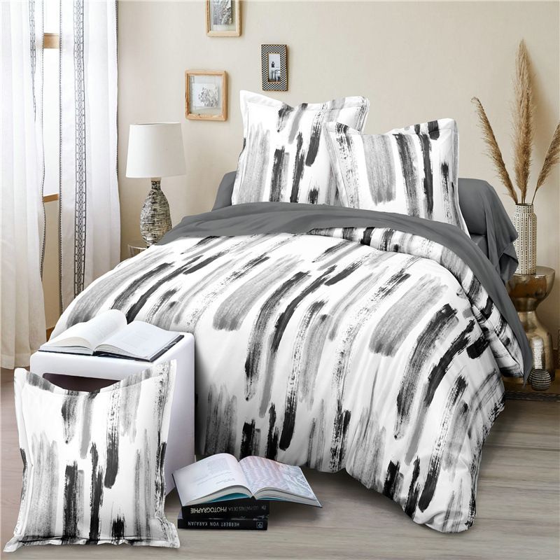 Soft Fiber Quilt Cover Duvet Cover Two/ Three Piece Bedding Set_voghion.com