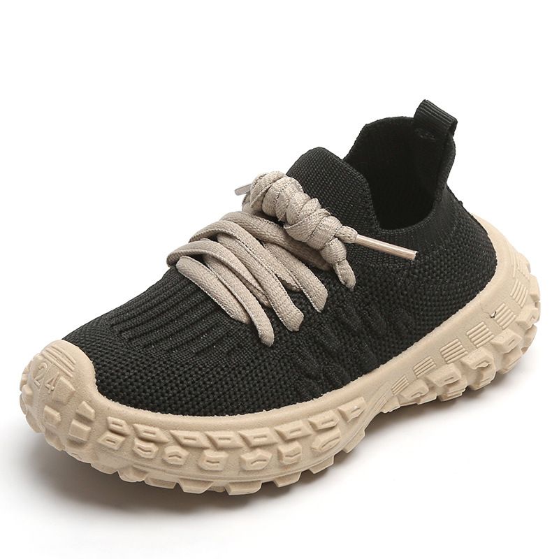 Boys Casual Shoes Fly Weaving Girls Small White Shoes Soft Soled Baby Shoes_voghion.com