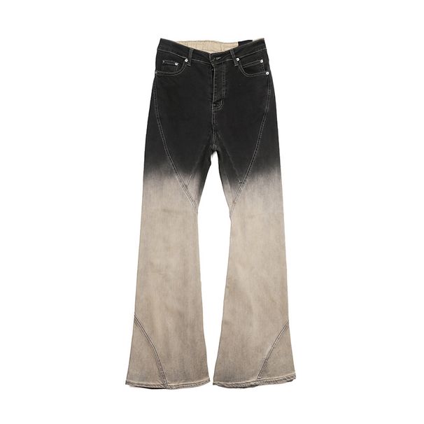 Men's Clothing Gradient Old Retro Stacked Flared Jeans_voghion.com