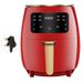 Elektrische Heißluftfritteusen in Familiengröße, Ofen, ölfreier Herd mit digitalem LCD-Bildschirm für Touchscreen und abnehmbarer Antihaftbeschichtung, 1 Tropfenversand_voghion.com