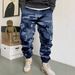 Herrenbekleidung Lässige, gerade, leicht konische, lockere Camouflage-Overalls im Retro-Stil mit hoher Straßenharemshose_voghion.com
