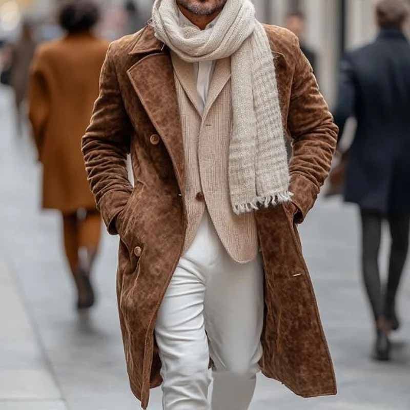 2024 Herbst/Winter Neue amerikanische Wildlederjacke für Herren, mittellanger bis langer Stil, Reversmantel, Reversmantel für Herren_voghion.com