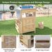 40.5' Outdoor Grill Cart With Stainless Steel Top, Solid Wood Outdoor Storage Cabinet With Drop Leaf, One Drawer, Towel Rack, Rolling Kitchen Cart W_voghion.com