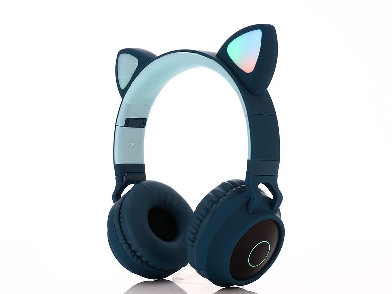 LED Cat Ear Noise Cancelling Headphones Bluetooth 5.0 Headset_voghion.com