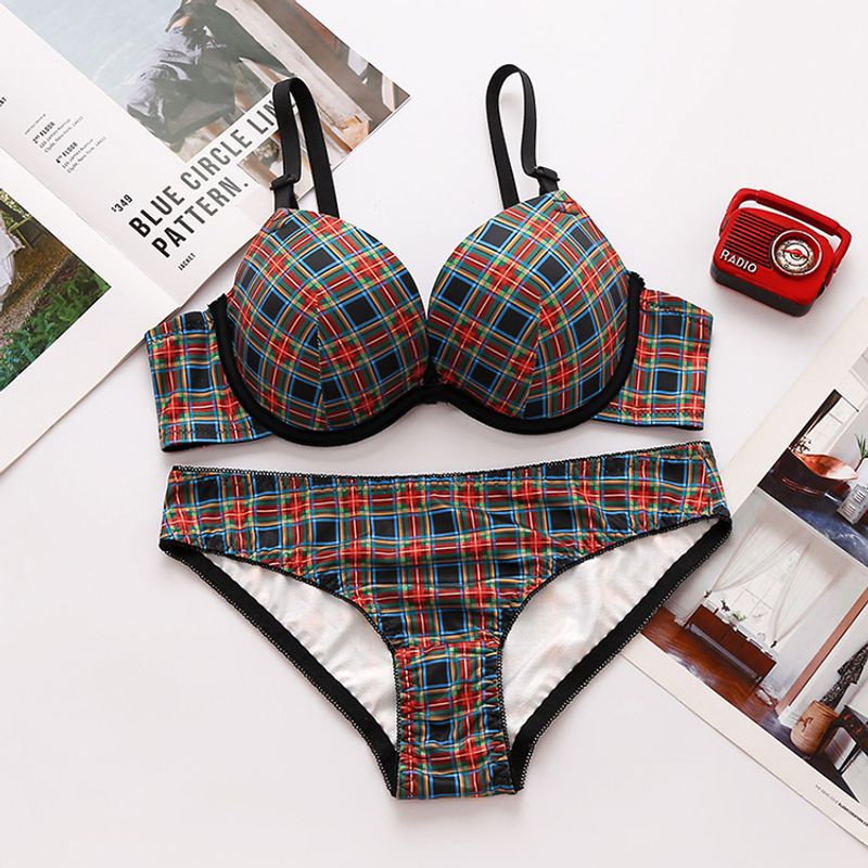 big breasts show small gathered underwear feminine fashion bra with steel ring to close the pair of breasts to prevent sagging chest suit_voghion.com