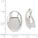 Sterling Silver Polished Non-Pierced 22x15mm Oval Button Earrings_voghion.com