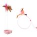 Long Steel Wire Not Easy To Bend Feather Teaser Wand With Bell Cat Training Self-Entertainment Pet Toy_voghion.com