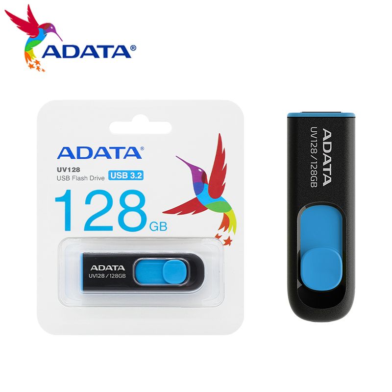 Original ADATA UV128 USB3.2 Gen 1 Flash Drive 32GB Pen Drive Memory Stick 64GB 128GB High Speed 256GB For Laptop Computer_voghion.com