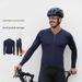 NOKO-Men's Long-sleeved V-neck Cycling Jersey With 3D Shaping And Stretch Leggings (outerwear) (6052)_voghion.com