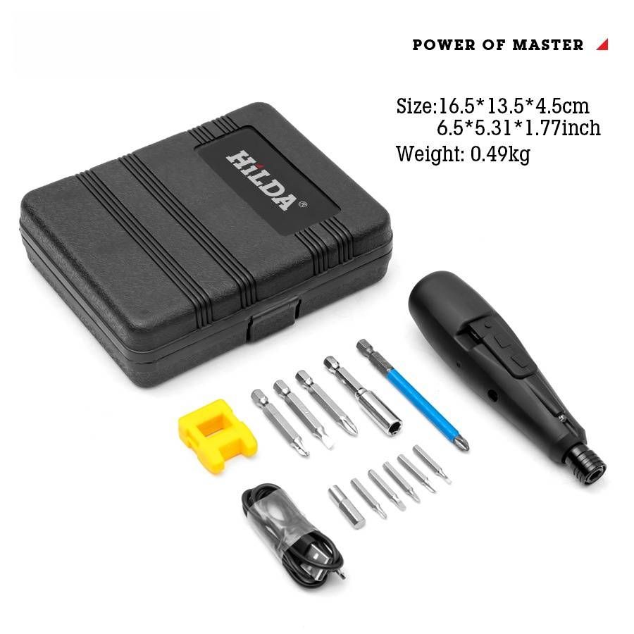 Cordless Electric Screwdriver Set – Compact & Powerful With Rechargeable Battery, Quick-Release Chuck & LED Light For Home Furniture Assembly_voghion.com
