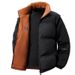 Wende-Winterjacke für Unisex – Puffermantel aus dickem Polyester mit Stehkragen, warm und bequem für den täglichen Gebrauch (Weiß/Schwarz/Braun)_voghion.com