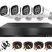 New Full-Color Night Vision 4-Channel 8-Channel Coaxial HD AHD DVR Surveillance Kit Waterproof Bullet Camera Remote_voghion.com