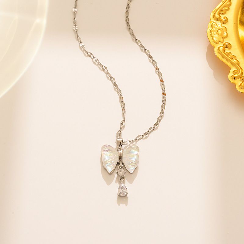 Un fiocco di nicchia realizzato per il temperamento versatile delle donne, popolare su Internet, e lo stesso materiale dei gioielli in acciaio al titanio_voghion.com