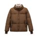 Piumino invernale da donna - Cappotto trapuntato con collo alto corto, capospalla caldo ed elegante per il tempo libero e il lavoro (diversi colori e taglie)_voghion.com