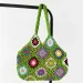 Borsa a tracolla patchwork multicolore realizzata a mano all'uncinetto da designer - Artigianato di ispirazione etnica_voghion.com
