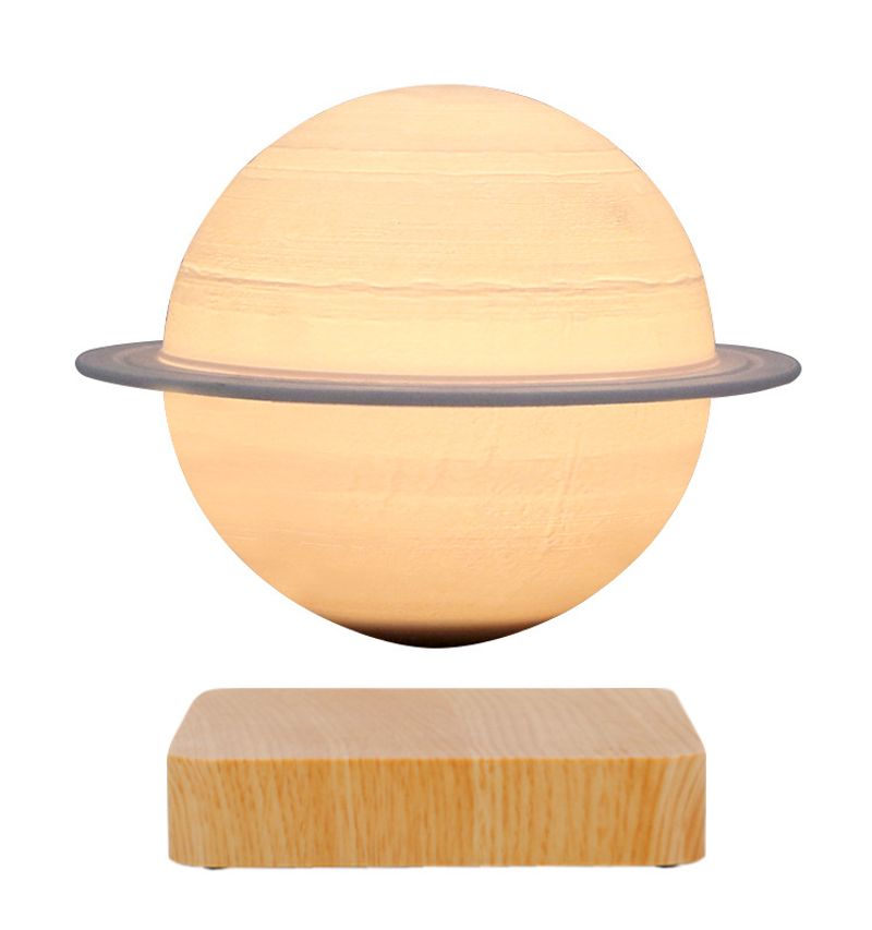 Lampă de birou cu LED-uri cu 3 culori, 14 cm, model Palm Star River, atmosferă, cap de pat, dormitor, Maglev, Saturn, ornament_voghion.com