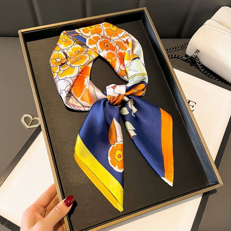 New Printed 70 Silk High-end Square Spring And Summer Thin Versatile Scarf, Tied Hair Scarf For Women_voghion.com
