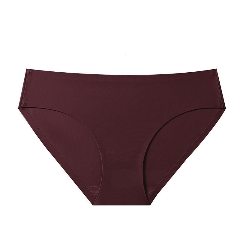 Women's Intimates Low Waist Seamless Ice Silk Pure Cotton Crotch Underwear One Piece Folded Quick Drying Women's Briefs_voghion.com