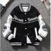 Baseballjacke für Jungen von Mother & Kids für Frühling und Herbst – trendige und hochwertige Oberbekleidung für Kinder von 6–12 Jahren (Schwarz/Grün, Buchstabendruck)_voghion.com