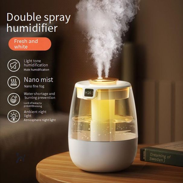 Umidificatore portatile USB EPCbook con aromaterapia, grande capacità 2000 ml, funzionamento silenzioso, luce notturna per casa, ufficio, camera da letto_voghion.com