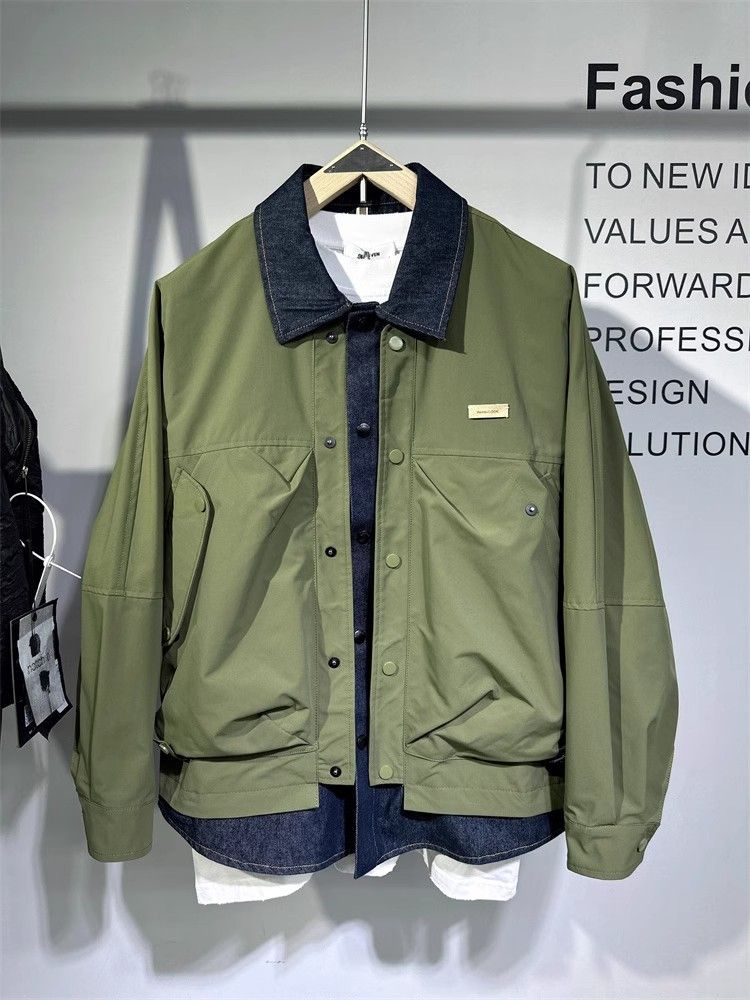 Nuovo design giacca per uomo in primavera e autunno, colletto largo, abito inizio autunno, giacca, parte superiore sottile_voghion.com